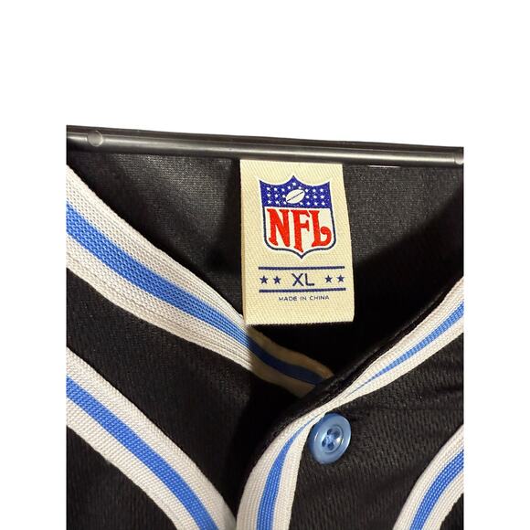 NWOT NFL Tennessee Oiler Jersey Men's Size XL Black Button up - Picture 2 of 5